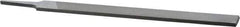 Nicholson - 10" Long, Smooth Cut, Flat American-Pattern File - Double Cut, 1/4" Overall Thickness, Tang - Top Tool & Supply