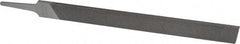 Nicholson - 12" Long, Second Cut, Flat American-Pattern File - Double Cut, 9/32" Overall Thickness, Tang - Top Tool & Supply