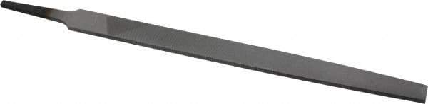 Nicholson - 8" Long, Smooth Cut, Flat American-Pattern File - Double Cut, 13/64" Overall Thickness, Tang - Top Tool & Supply