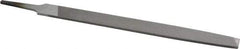 Nicholson - 10" Long, Second Cut, Flat American-Pattern File - Double Cut, 11/64" Overall Thickness, Tang - Top Tool & Supply