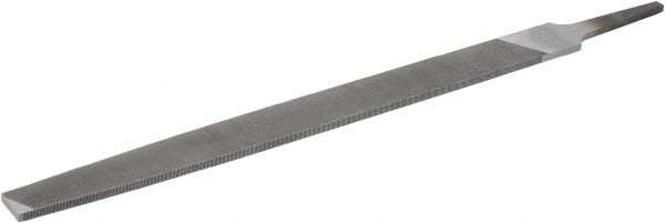 Nicholson - 10" Long, Smooth Cut, Flat American-Pattern File - Double Cut, 1/4" Overall Thickness, Tang - Top Tool & Supply