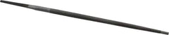 Nicholson - 6" Long, Smooth Cut, Round American-Pattern File - Single Cut, Tang - Top Tool & Supply