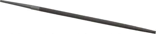 Nicholson - 8" Long, Smooth Cut, Round American-Pattern File - Single Cut, Tang - Top Tool & Supply