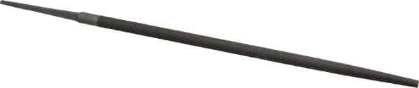 Nicholson - 10" Long, Second Cut, Round American-Pattern File - Single Cut, Tang - Top Tool & Supply