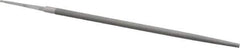 Nicholson - 10" Long, Smooth Cut, Round American-Pattern File - Single Cut, Tang - Top Tool & Supply