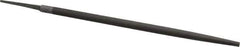 Nicholson - 12" Long, Second Cut, Round American-Pattern File - Single Cut, Tang - Top Tool & Supply