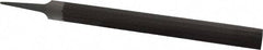 Nicholson - 10" Long, Second Cut, Half Round American-Pattern File - Double Cut, 9/32" Overall Thickness, Tang - Top Tool & Supply