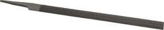 Nicholson - 12" Long, Second Cut, Half Round American-Pattern File - Double Cut, 0.3438" Overall Thickness, Tang - Top Tool & Supply