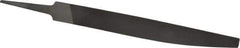 Nicholson - 6" Long, Second Cut, Knife American-Pattern File - Double Cut, 5/32" Overall Thickness, Tang - Top Tool & Supply