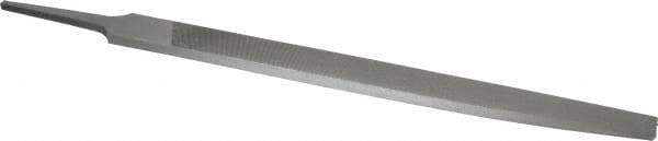 Nicholson - 8" Long, Second Cut, Knife American-Pattern File - Double Cut, 3/16" Overall Thickness, Tang - Top Tool & Supply