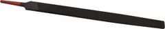 Simonds File - 12" Long, Smooth Cut, Flat American-Pattern File - Double Cut, 9/32" Overall Thickness, Tang - Top Tool & Supply