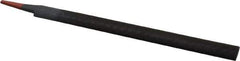 Simonds File - 10" Long, Smooth Cut, Half Round American-Pattern File - Double Cut, 9/32" Overall Thickness, Tang - Top Tool & Supply