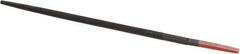 Simonds File - 8" Long, Smooth Cut, Round American-Pattern File - Double Cut, 5/16" Overall Thickness, Tang - Top Tool & Supply