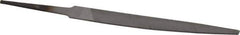 Nicholson - 4" Long, Smooth Cut, Warding American-Pattern File - Double Cut, 3/64" Overall Thickness, Tang - Top Tool & Supply