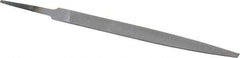 Nicholson - 6" Long, Smooth Cut, Warding American-Pattern File - Double Cut, 5/64" Overall Thickness, Tang - Top Tool & Supply