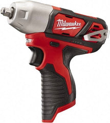 Milwaukee Tool - 3/8" Drive 12 Volt Pistol Grip Cordless Impact Wrench & Ratchet - 0 to 2,500 RPM, 0 to 3,300 BPM, 100 Ft/Lb Torque, Lithium-Ion Batteries Not Included - Top Tool & Supply