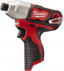 Milwaukee Tool - 12 Volt, 1/4" Drive, 1,000 In/Lb Torque, Cordless Impact Driver - Pistol Grip Handle, 2500 RPM, Lithium-Ion, Bare Tool - Top Tool & Supply