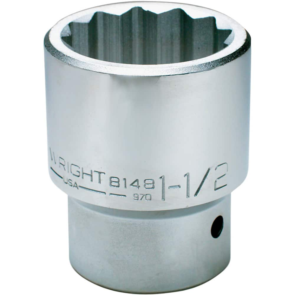 Wright Tool & Forge - Hand Sockets; Drive Size (Inch): 1 ; Size (Inch): 1-3/4 ; Type: Standard ; Tool Type: Hand Socket ; Number of Points: 12 ; Finish/Coating: Full Polish Chrome - Exact Industrial Supply