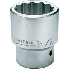 Wright Tool & Forge - Hand Sockets; Drive Size (Inch): 1 ; Size (Inch): 1-3/16 ; Type: Standard ; Tool Type: Hand Socket ; Number of Points: 12 ; Finish/Coating: Full Polish Chrome - Exact Industrial Supply