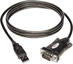 Tripp-Lite - 5' Long, USB A (Male); DB9 (Male) Computer Cable - Black, Male - Top Tool & Supply