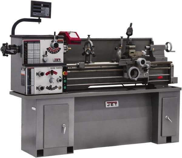 Jet - 13" Swing, 40" Between Centers, 230 Volt, Single Phase Bench Lathe - 5MT Taper, 2 hp, 70 to 2,000 RPM, 1-1/2" Bore Diam, 32" Deep x 47" High x 71" Long - Top Tool & Supply