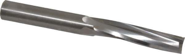 Onsrud - 1/2" Cutting Diam x 2-1/8" Length of Cut, 3 Flute, Upcut Spiral Router Bit - Uncoated, Right Hand Cut, Solid Carbide, 4-1/2" OAL x 1/2" Shank Diam, Three Edge, 10° Helix Angle - Top Tool & Supply