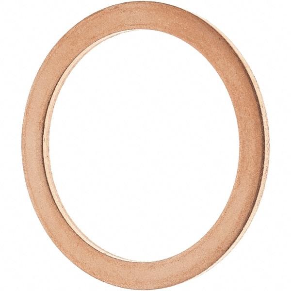 Value Collection - 7/8 SAE, 1" ID x 1-1/4" OD Oil Drain Plug Gasket - 1/16" Thick, Copper - Top Tool & Supply