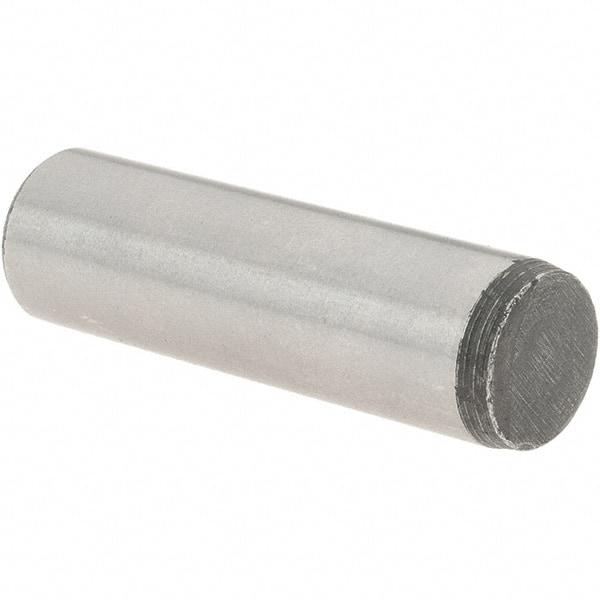 Value Collection - 7/16" Diam x 1-1/2" Pin Length Grade 8 Alloy Steel Standard Dowel Pin - C 50-58 Hardness, 39,100 Lb Breaking Strength, 1 Beveled & 1 Rounded End - Top Tool & Supply