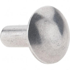 Value Collection - 3/16" Body Diam, Brazier Aluminum Solid Rivet - 1/2" Length Under Head - Top Tool & Supply