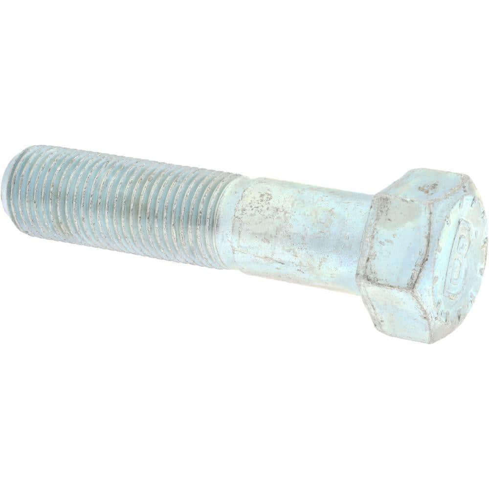 Hex Head Cap Screw: 9/16-18 x 2-1/2″, Grade 9 Alloy Steel, Zinc-Plated Clear Chromate