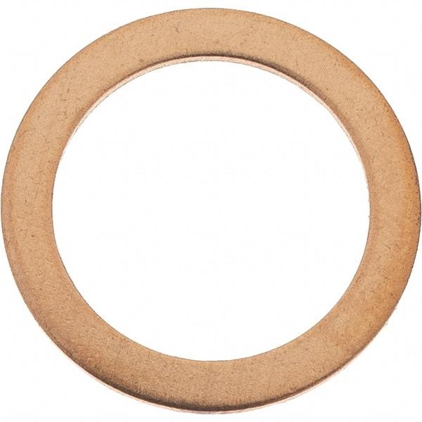 Value Collection - 9/16 SAE, 39/64" ID x 13/16" OD Oil Drain Plug Gasket - 1/32" Thick, Copper - Top Tool & Supply