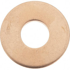 Value Collection - 1/2" Screw, Copper Standard Flat Washer - 0.563" ID x 1-3/8" OD, 0.091" Thick, Plain Finish - Top Tool & Supply