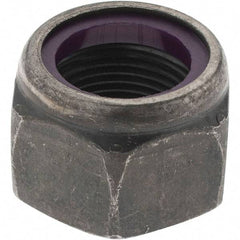 Value Collection - 1-14 UNF Grade 8 Hex Lock Nut with Nylon Insert - 1-7/16" Width Across Flats, 1-3/64" High, Uncoated - Top Tool & Supply