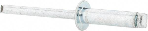 Value Collection - Size 68 Dome Head Steel Open End Blind Rivet - Steel Mandrel, 0.376" to 1/2" Grip, 3/8" Head Diam, 0.192" to 0.196" Hole Diam, 0.7" Length Under Head, 3/16" Body Diam - Top Tool & Supply