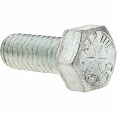 Value Collection - 5/16-18 UNC, 3/4" Length Under Head Hex Head Cap Screw - Fully Threaded, Grade 8 Alloy Steel, Zinc-Plated Finish, 1/2" Hex - Top Tool & Supply