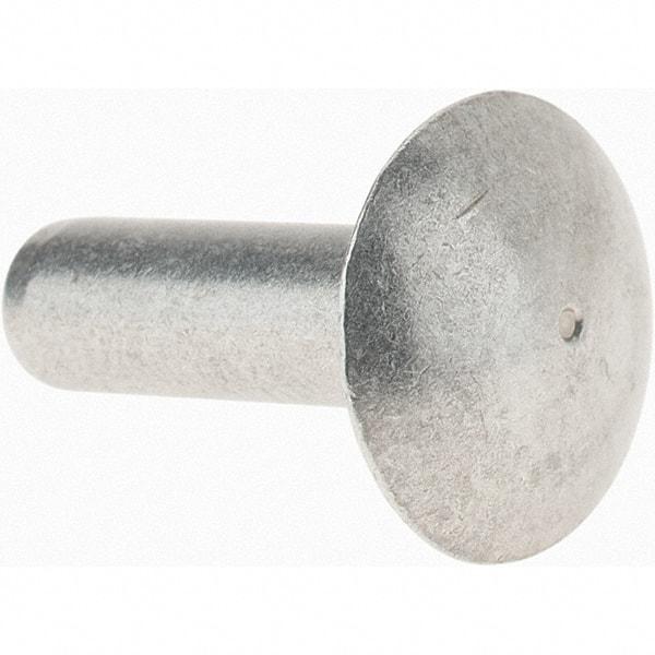 Value Collection - 3/16" Body Diam, Brazier Aluminum Solid Rivet - 5/8" Length Under Head - Top Tool & Supply