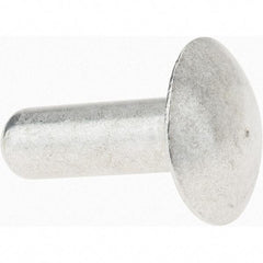 Value Collection - 1/4" Body Diam, Brazier Aluminum Solid Rivet - 3/4" Length Under Head - Top Tool & Supply