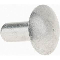 Value Collection - 1/4" Body Diam, Brazier Aluminum Solid Rivet - 5/8" Length Under Head - Top Tool & Supply