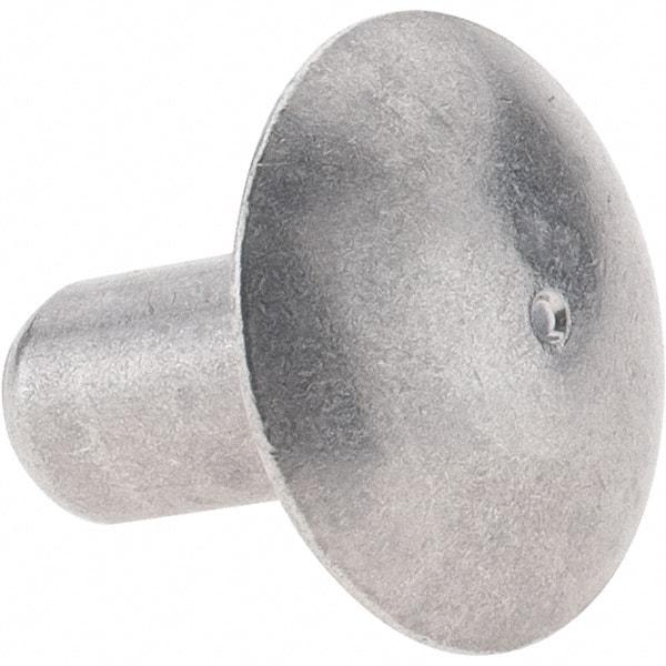 Value Collection - 3/16" Body Diam, Brazier Aluminum Solid Rivet - 3/8" Length Under Head - Top Tool & Supply