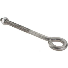 Value Collection - 5/16-18, Stainless Steel Wire Turned Open Eye Bolt - 2-1/2" Thread Length, 5/8" ID, 4" Shank Length - Top Tool & Supply