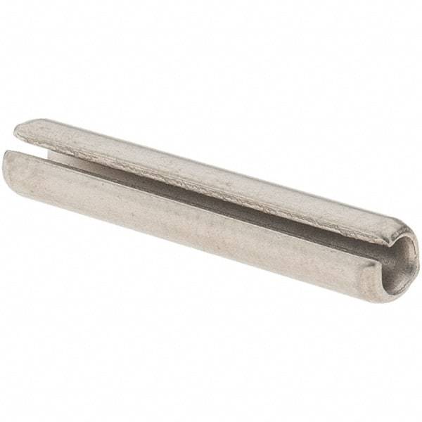 Made in USA - 1/8" Diam x 3/4" Long Slotted Spring Pin - Grade 420 Stainless Steel, Bright Finish - Top Tool & Supply