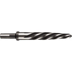 DORMER - 9/16" Reamer Diam, 1/2" Diam Straight Shank, 3-5/8" Flute, Car Reamer - Top Tool & Supply