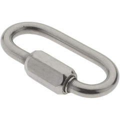 Value Collection - Stainless Steel Quick Link - 1/8" Diameter, 200 Lb Load Limit - Top Tool & Supply