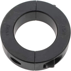 Value Collection - 1-5/8" Bore, Steel, Two Piece Shaft Collar - 2-5/8" Outside Diam, 11/16" Wide - Top Tool & Supply