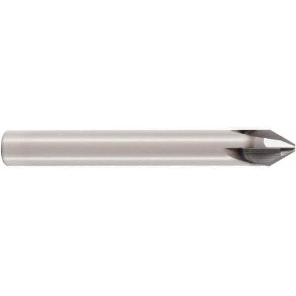 Seco - 6mm Diam 4 Flute Single End Solid Carbide Chamfer Mill - Top Tool & Supply