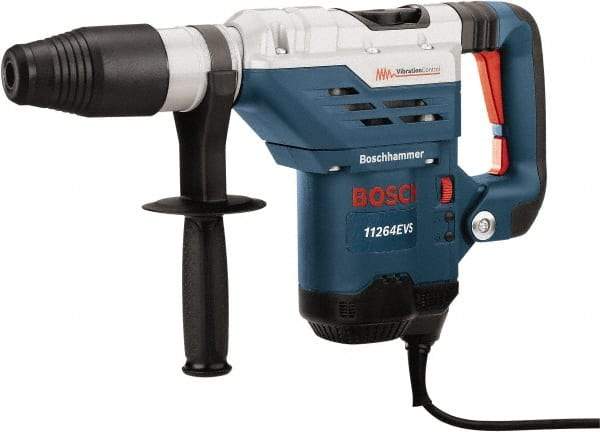 Bosch - 120 Volt 1-5/8" Keyless Chuck Electric Rotary Hammer - 0 to 3,600 BPM, 0 to 1,700 & 0 to 2,900 RPM - Top Tool & Supply