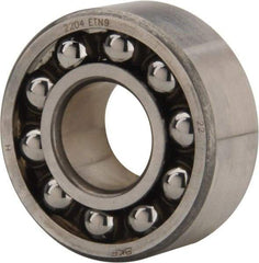 SKF - 20mm Bore Diam, 47mm OD, Open Self Aligning Radial Ball Bearing - 18mm Wide, 2 Rows, Round Bore, 933 Lb Static Capacity, 3,780 Lb Dynamic Capacity - Top Tool & Supply