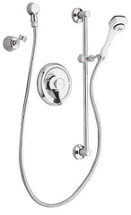 Moen - Concealed, One Handle, Chrome Coated, Steel, Valve and Flex Shower Head - Lever Handle - Top Tool & Supply