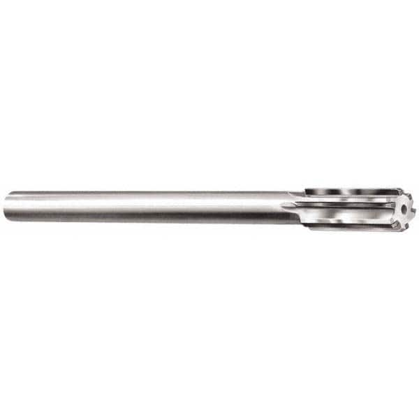 Made in USA - 0.4355" Carbide-Tipped 6 Flute Dowel Pin Chucking Reamer - Top Tool & Supply