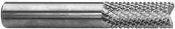 Accupro - 1/4" Diam, 1" LOC, Fishtail Point End, Solid Carbide Diamond Pattern Router Bit - Right Hand Cut, 3" OAL, 1/4" Shank Diam, Use on Fiberglass - Top Tool & Supply